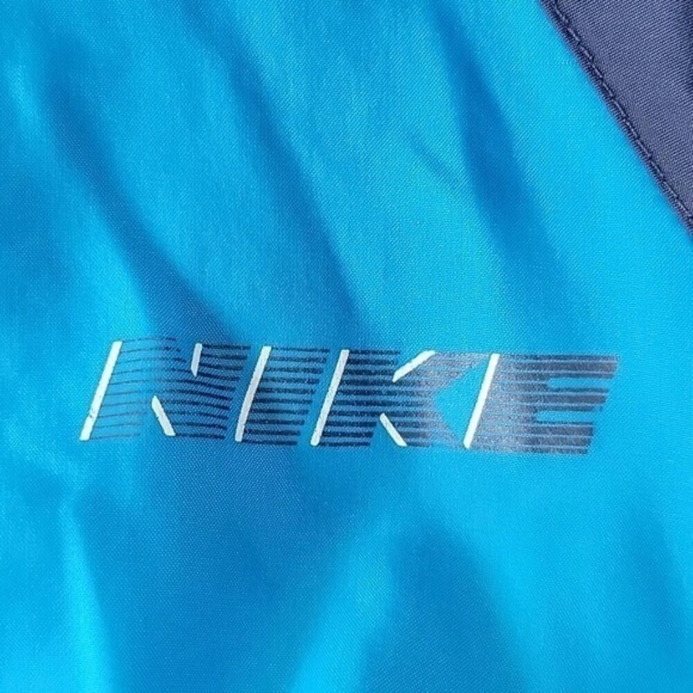 Vintage Nike Windbreaker Jacket Blue Colorblock 90s Retro Mens XL Lightweight - Picture 15 of 16